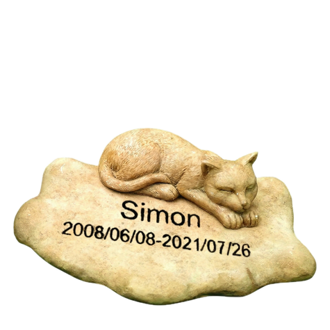 itspawbond Personalized Sleeping Cat Pet Tombstone