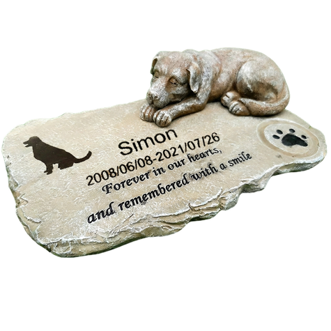 itspawbond Personalized Sleeping Dog Pet Tombstone